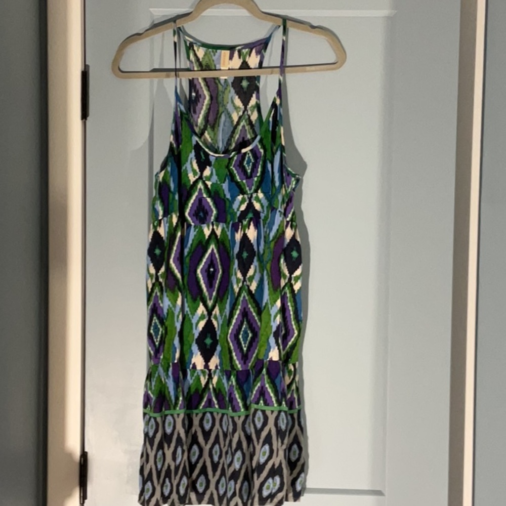 Multicolor Geometric Print Dress